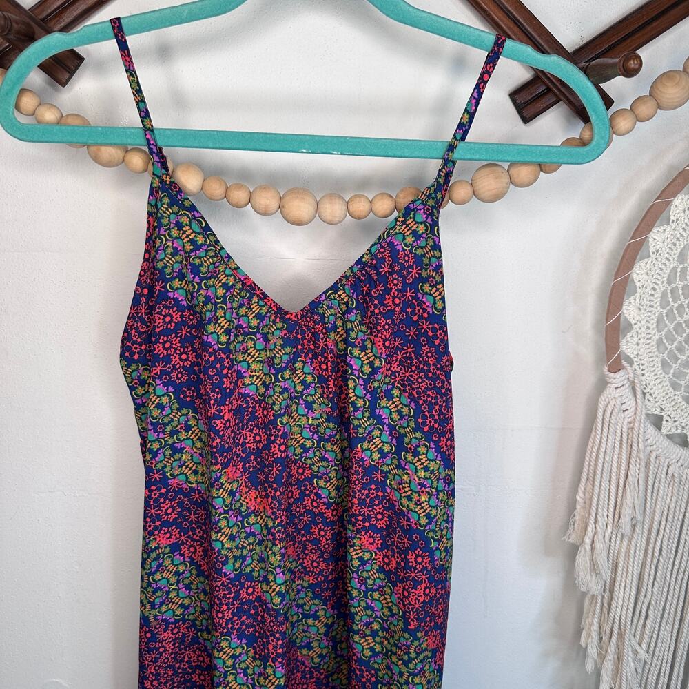 Natural Life Garland Navy Lightweight Maxi Slip Dress